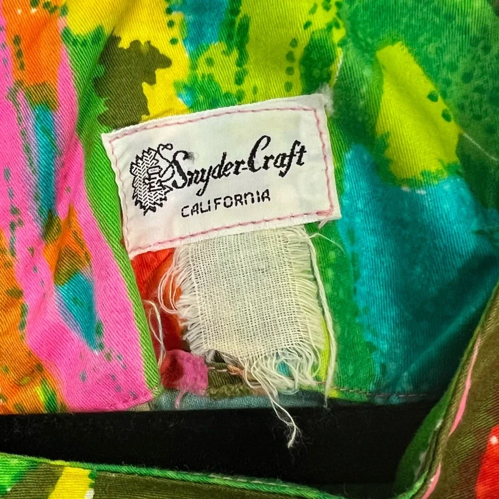 Vintage 1960s Snyder Craft Mod Dress Colorful Psychedelic Print Womens Small - Picture 6 of 9